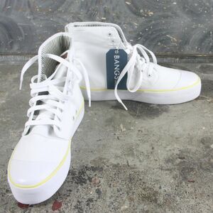 Unisex Bangs White Moon High Top Sneakers, new with tags mens 8, womens 9.5